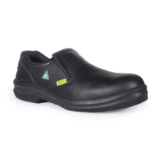 KPR Safety O807 Men's Slipon Clog Safety Shoes for Hospital Kitchen ASTM Approved Waterproof Premium Micro-Fibre Faux Leather Composite Toe Cap Antislip Electric Static Dissipation Wide Width